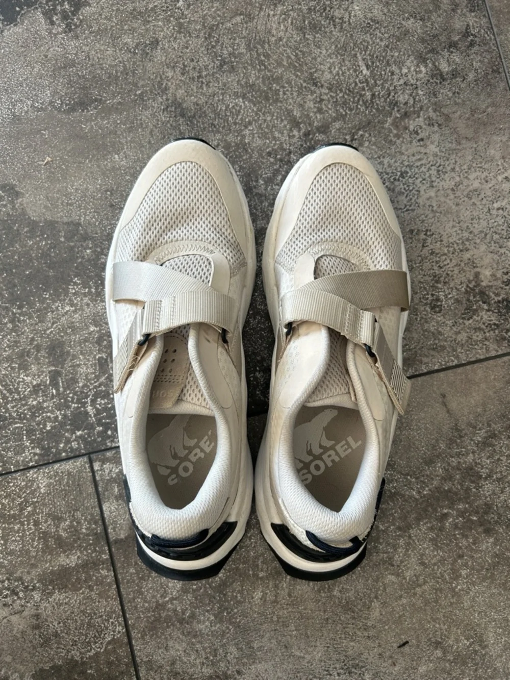 Sorel Neutral Beige Slip-On Athletic Sneakers with Strap - Picture 3 of 6